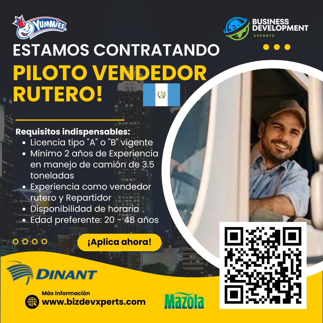 Piloto Vendedor Rutero - Guatemala