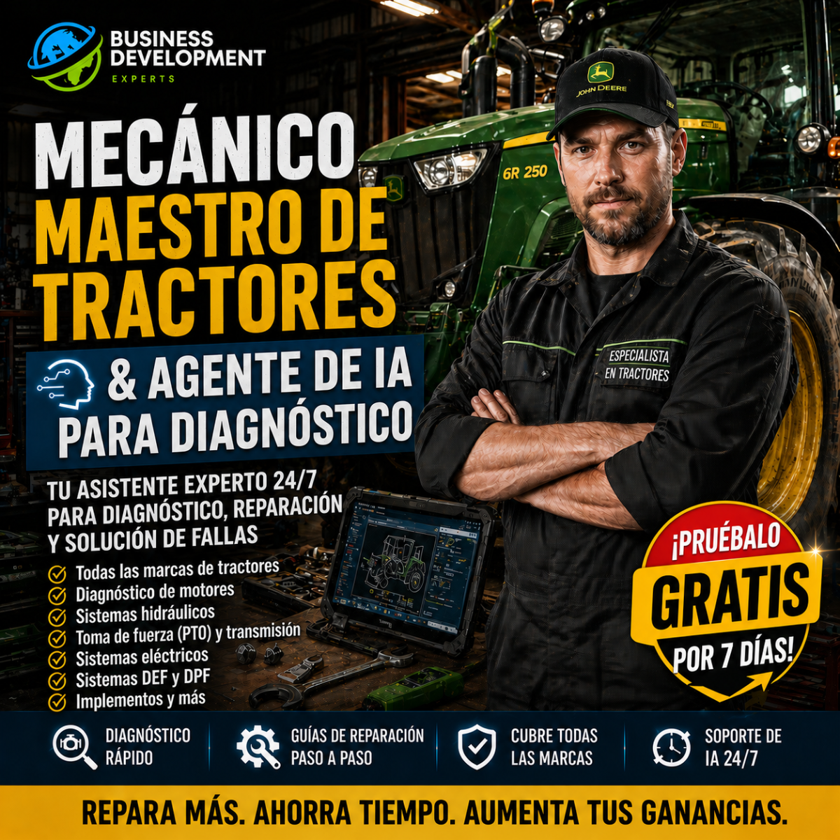 Agente de IA Experto en Mecánica y Diagnóstico de Tractores