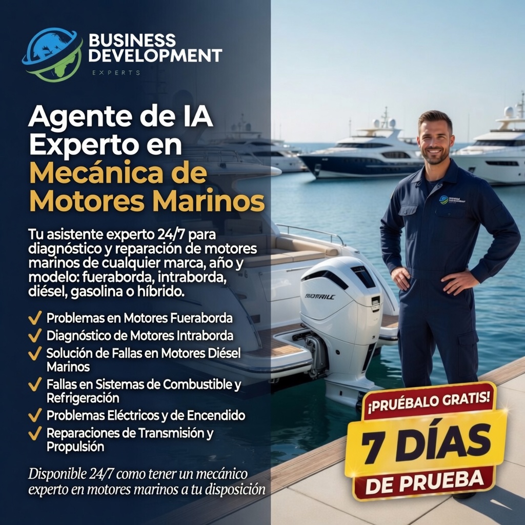 Agente de IA Experto en Mecánica y Diagnóstico de Motores Marinos