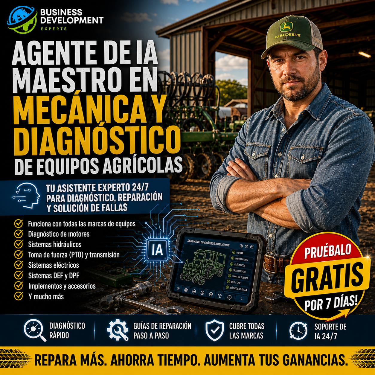 Agente de IA Experto en Mecánica y Diagnóstico de Equipos Agrícolas