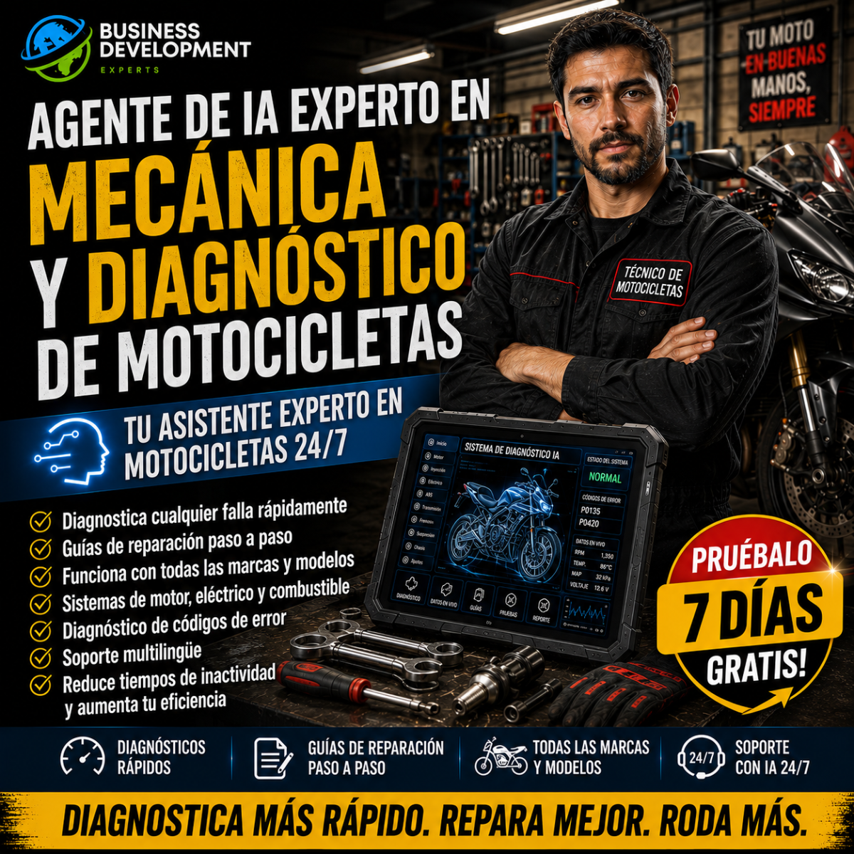 Agente de IA Experto en Mecánica y Diagnóstico de Motocicletas