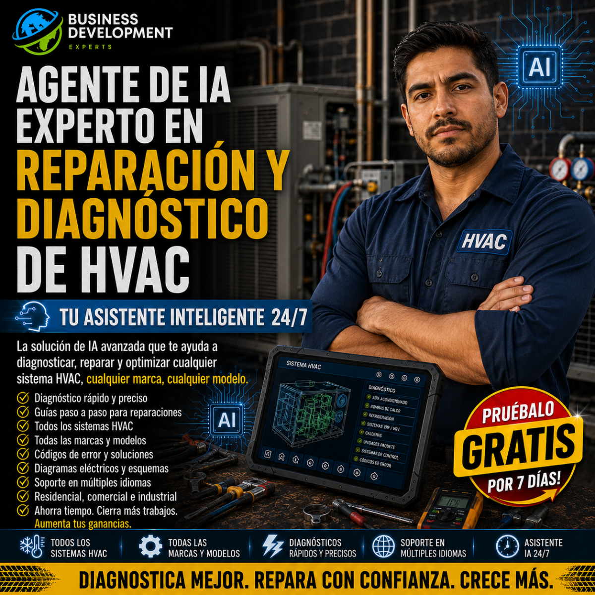 Agente de IA Experto en Reparación y Diagnóstico de HVAC